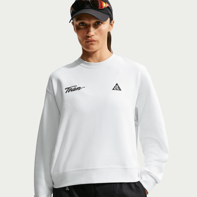 Nike ACG "Tuff Fleece" Crew-Neck Sweater "Summit White" | Women | | 01 | SPORTSHOWROOM