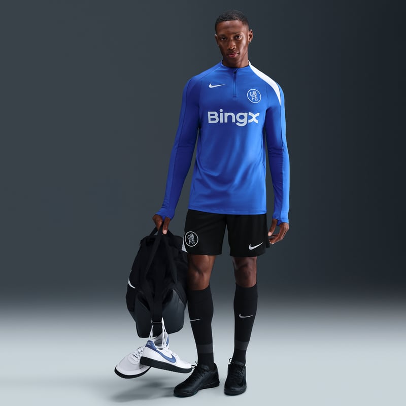 Nike Chelsea F.C. Strike Third Dri-FIT Total 90 Knit Shorts "Black & Field Silver" | Men | Football | 01 | SPORTSHOWROOM