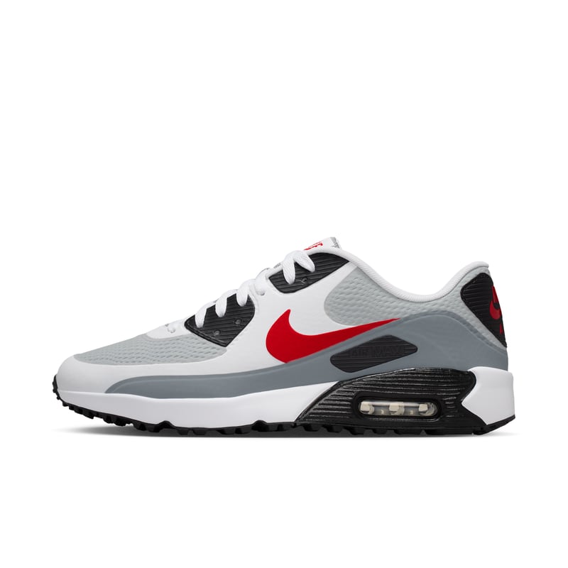 Buty do golfa Nike Air Max 90 G "White & Fire Red" | Mezczyzni | Golf | 01 | SPORTSHOWROOM