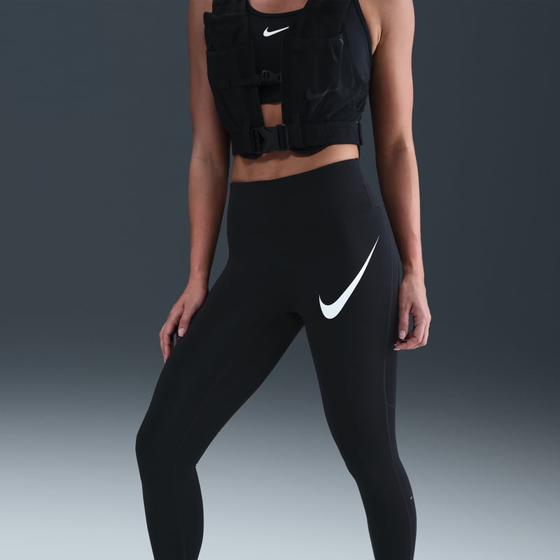Pajkice Nike Tempo Swoosh Run High-Waisted 7/8 "Black" | Ženske | Tek | 02 | SPORTSHOWROOM