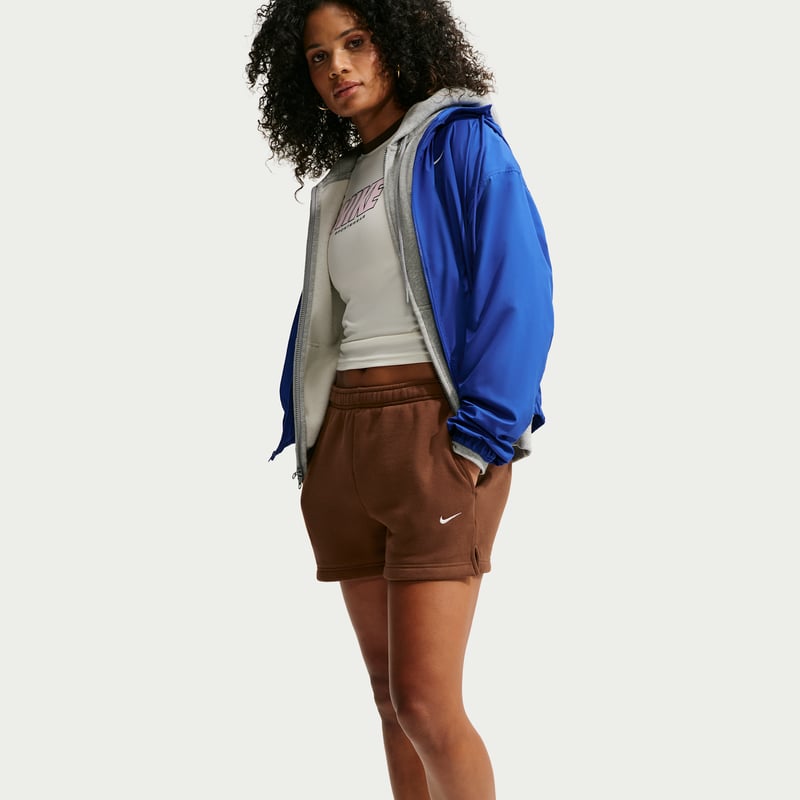 Nike Studio Fleece Medium Weight Mid-Rise Shorts "Cacao Wow & Sail" | Dame | | 03 | SPORTSHOWROOM