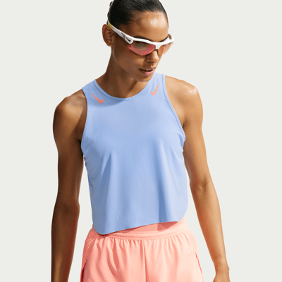 Potnik Nike AeroSwift Dri-FIT ADV Cropped "Aluminum & Atomic Pink" | Жени | Бягане | 01 | SPORTSHOWROOM