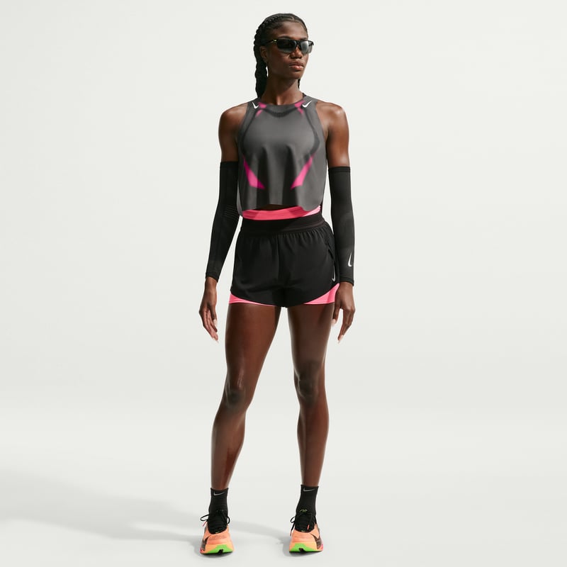 Nike AeroSwift Dri-FIT ADV Cropped Tanktop "Iron Grey" | Damen | Laufen | 04 | SPORTSHOWROOM