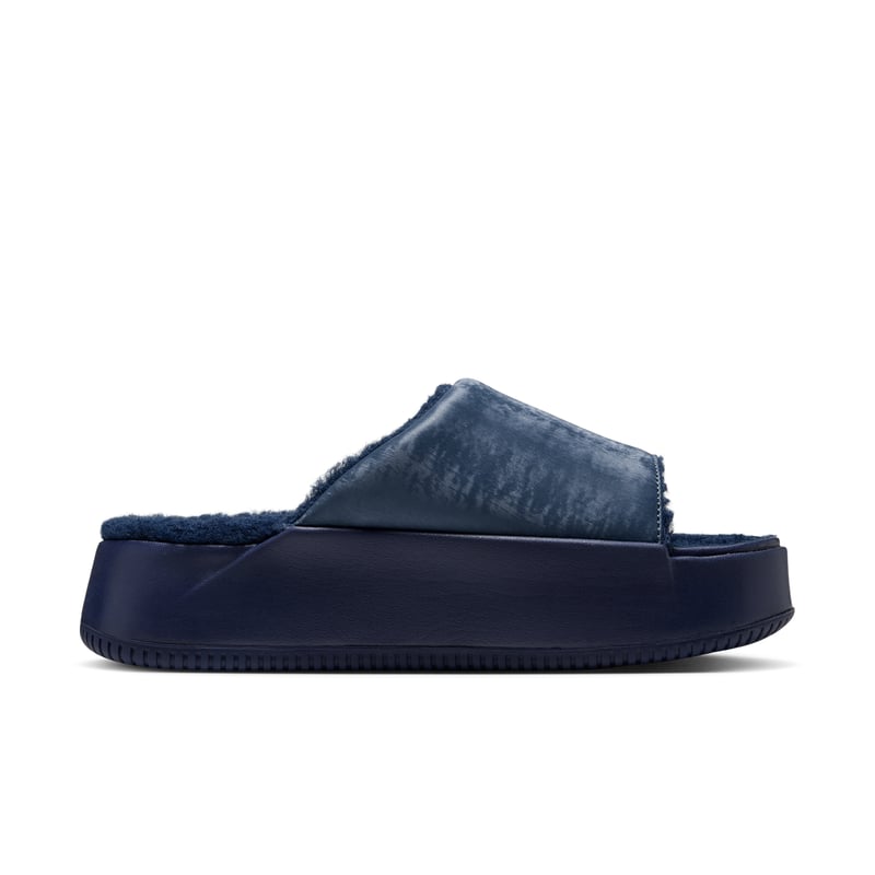 Zapatillas Nike Calm Elevation SE Faux Fur Slide "New Slate & Blue Eclipse" | Mujer | Estilo deportivo | 04 | SPORTSHOWROOM
