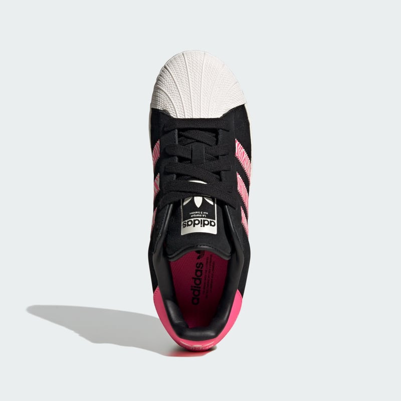 Adidas superstar sale black and pink