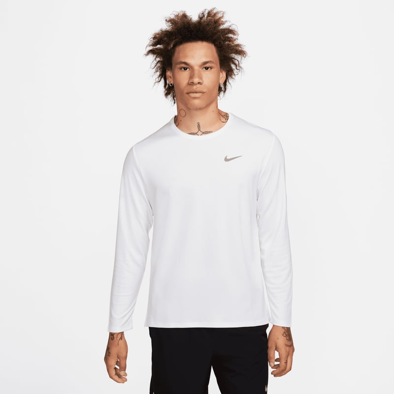 Nike Miler Dri-FIT Long-Sleeve Shirt "White" | Heren | Hardlopen | 01 | SPORTSHOWROOM