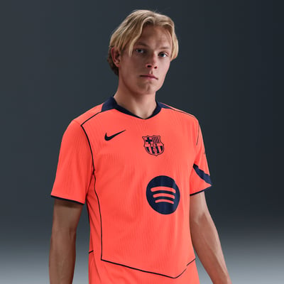 Maglia Nike F.C. Barcelona 2025/26 Match Third Dri-FIT ADV Total 90 Authentic "Bright Mango & Midnight Navy" | Uomo | Calcio | 01 | SPORTSHOWROOM