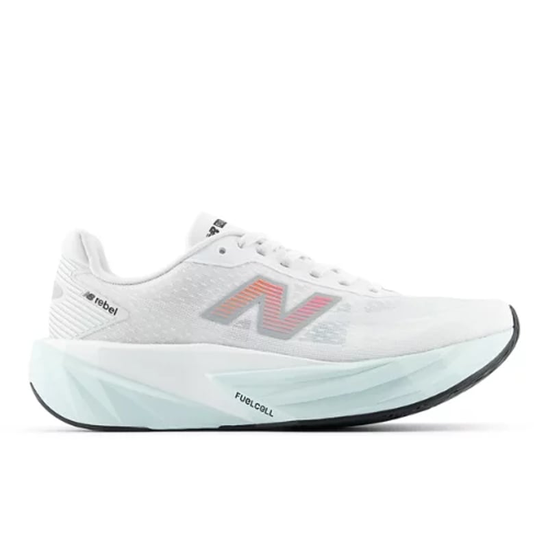 Tekaški copati New Balance FuelCell Rebel v5 "White & Pink Heat" | Ženske | Tek | 00 | SPORTSHOWROOM