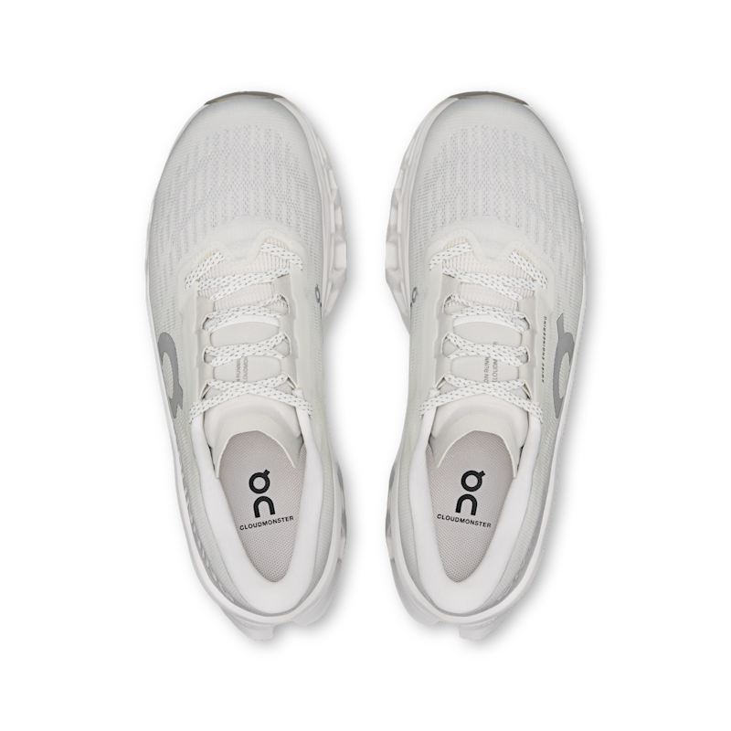 Buty do biegania On Cloudmonster 3 "White & Wolf" | Kobiety | Bieganie | 02 | SPORTSHOWROOM