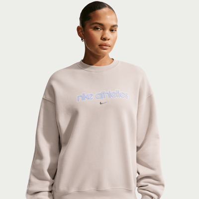 Nike Studio Fleece Medium Weight Oversized Crew Genser "Cream II" | Dame | | 00 | SPORTSHOWROOM
