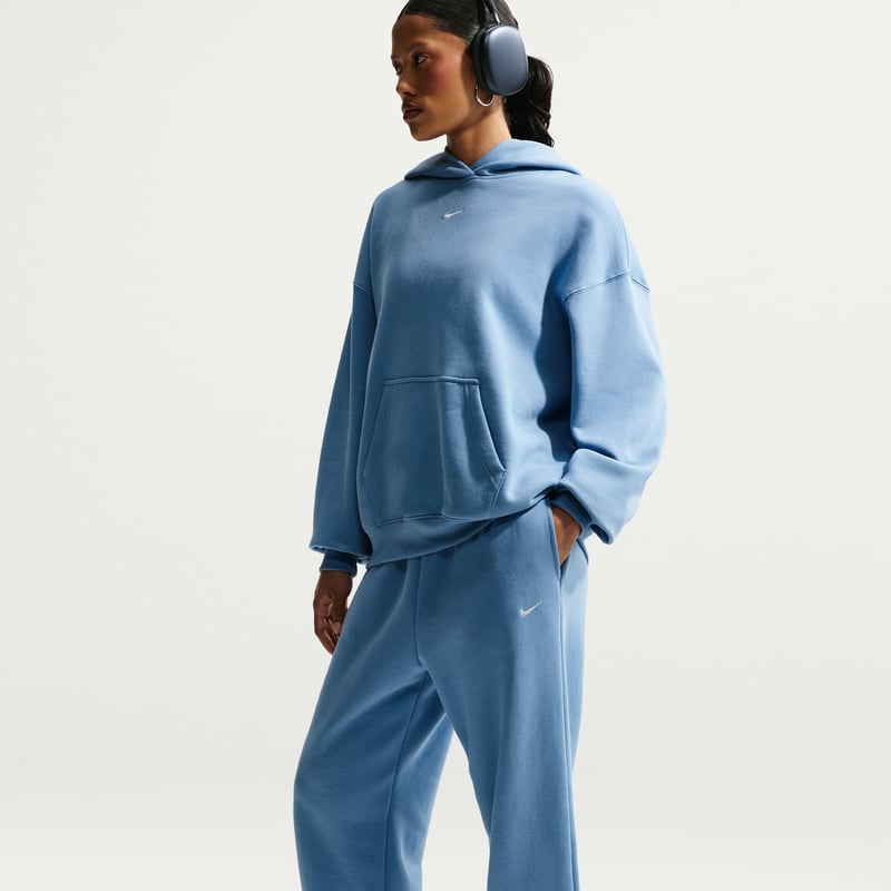 Nike Studio Fleece Medium Weight High-Rise Oversized Cuffed Bukse "Work Blue & Sail" | Dame | | 03 | SPORTSHOWROOM