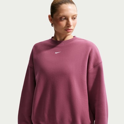 Nike Studio Fleece Medium Weight Oversized Crew Genser "Pink Smoke & Sail" | Dame | Skating | 00 | SPORTSHOWROOM