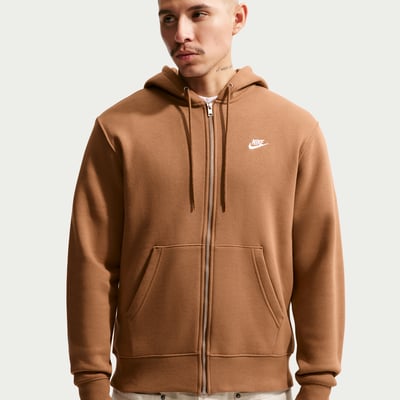 Felpa con cappuccio Nike Club Full-Zip Fleece "Ale Brown" | Uomo | | 01 | SPORTSHOWROOM