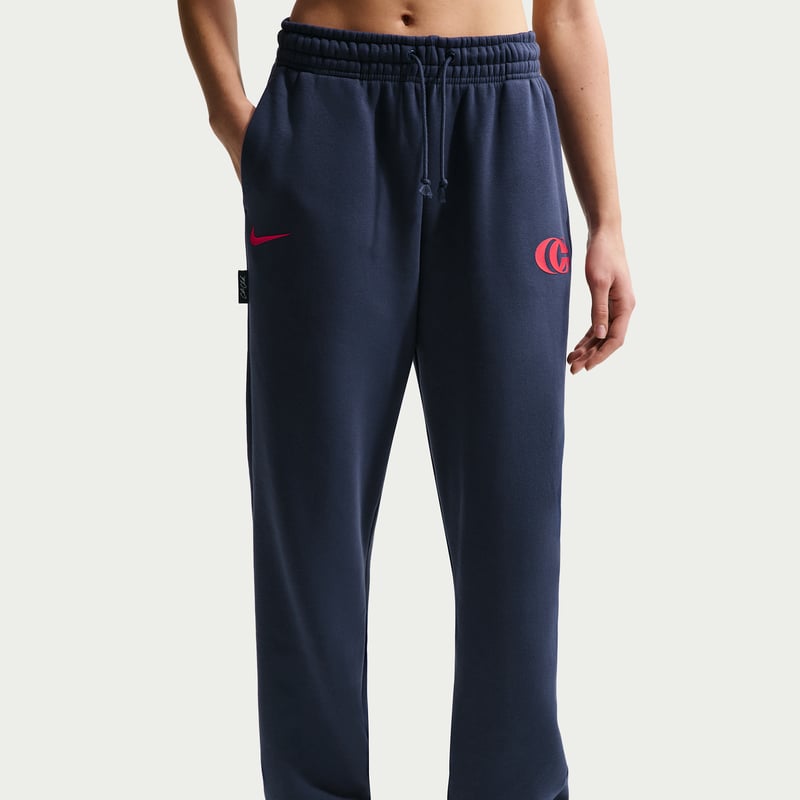 Nike Caitlin Clark Phoenix Fleece Hose "Midnight Navy & University Red" | Damen | Sportstyle & Basketball | 03 | SPORTSHOWROOM