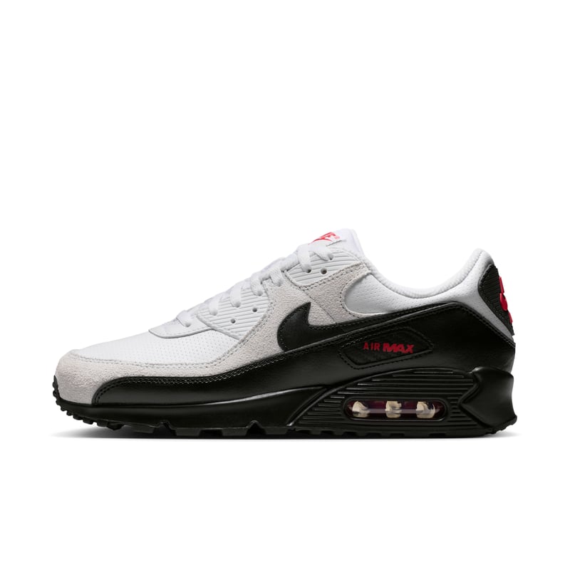 Nike Air Max 90 ‘Perforated Leather’ sneakers "White & Black" | Män | Sportstyle | 01 | SPORTSHOWROOM
