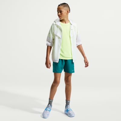 Pantalones cortos Nike Miler Dri-FIT "Bright Spruce" | Niños | Correr | 01 | SPORTSHOWROOM