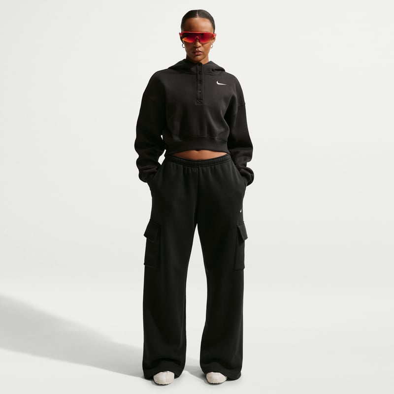 Nike Phoenix Fleece Oversized Cropped Henley IF0258-010 04