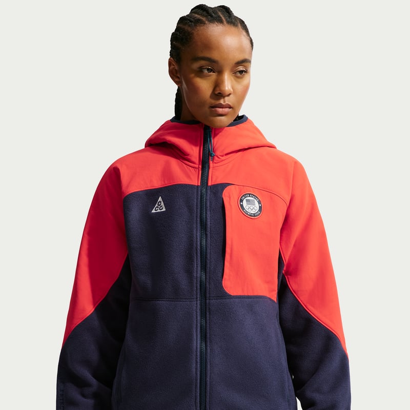 Nike ACG x United States Olympic Team Full-Zip Jakke "Obsidian & Chile Red" | Dame | | 01 | SPORTSHOWROOM