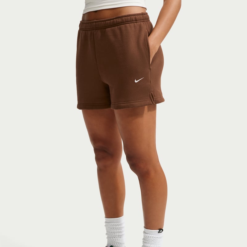 Nike Studio Fleece Medium Weight Mid-Rise Shorts "Cacao Wow & Sail" | Dame | | 01 | SPORTSHOWROOM