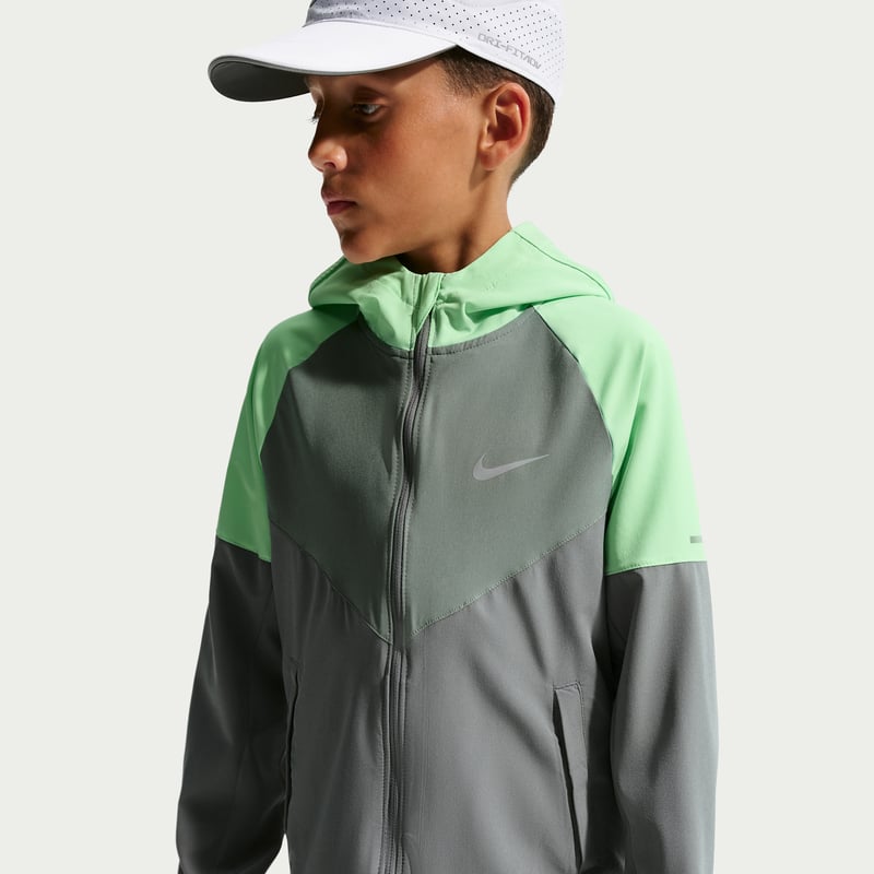 Jacket Nike Miler Repel "Smoke Grey" | Enfant | Course à pied | 01 | SPORTSHOWROOM