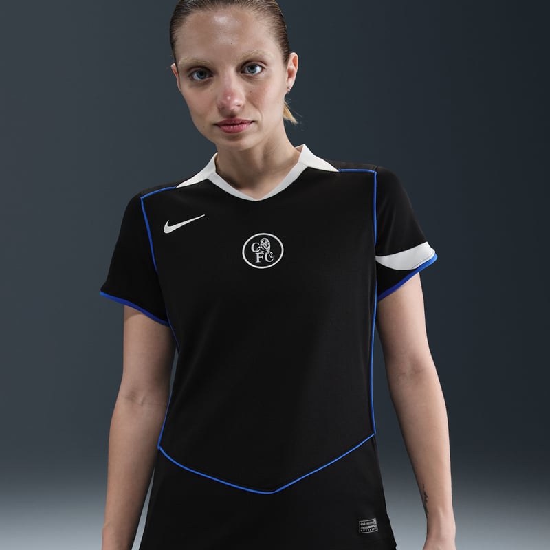Nike Chelsea F.C. 2025/26 Stadium Third Dri-FIT Total 90 Replica Shirt "Black & Field Silver" | Women | Football | 01 | SPORTSHOWROOM