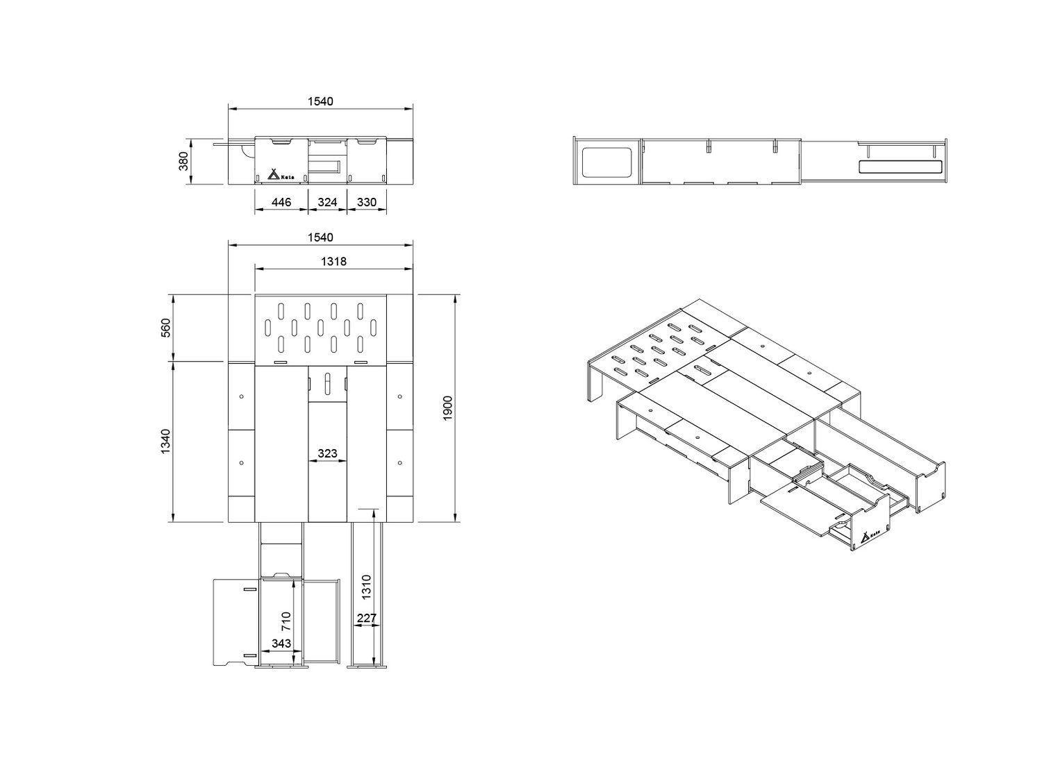 Vanbox 1100 LWB - 1200mm with Table - Image 6