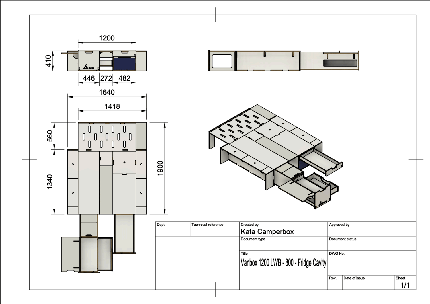 Vanbox 1200 LWB - 800mm Fridge Cavity - Image 7