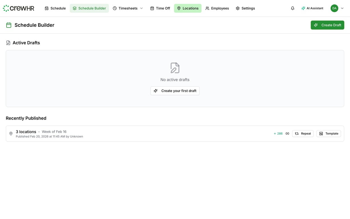 Duplicating and Editing Drafts