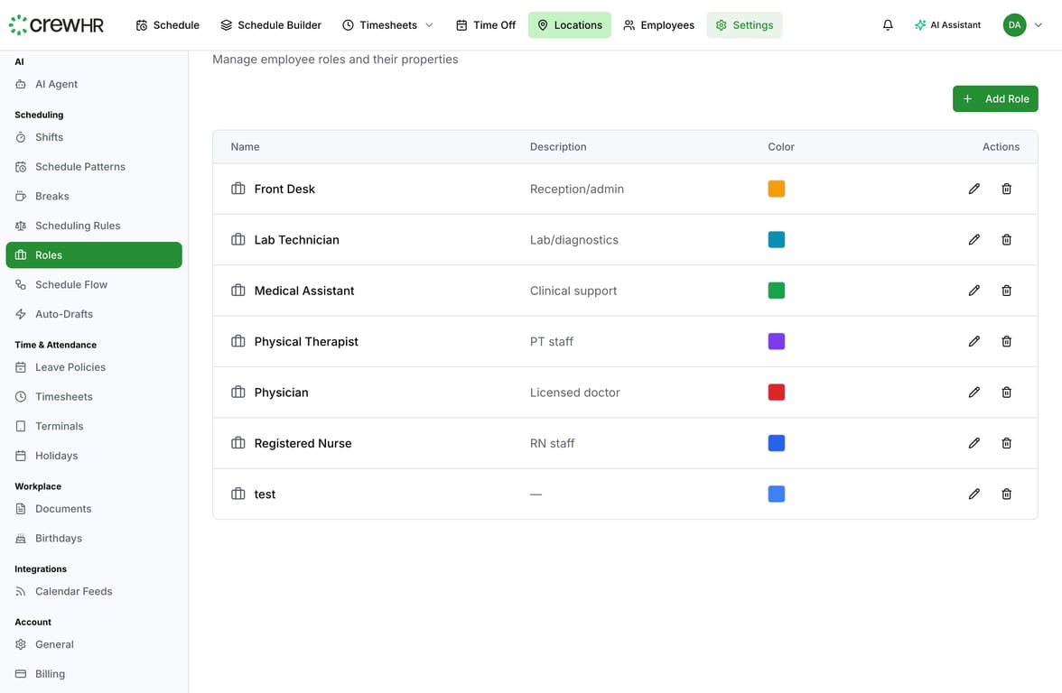 Creating and Managing Roles