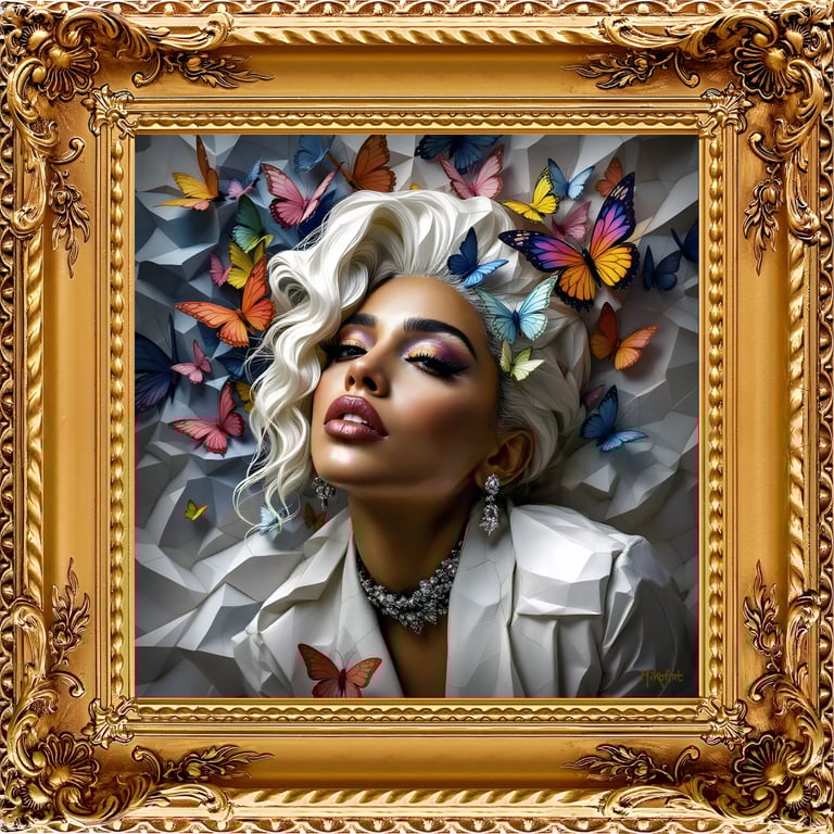 MikoArt-Liquid Gloss®-07FP/Lady Gaga-120x120cm by MikoArt