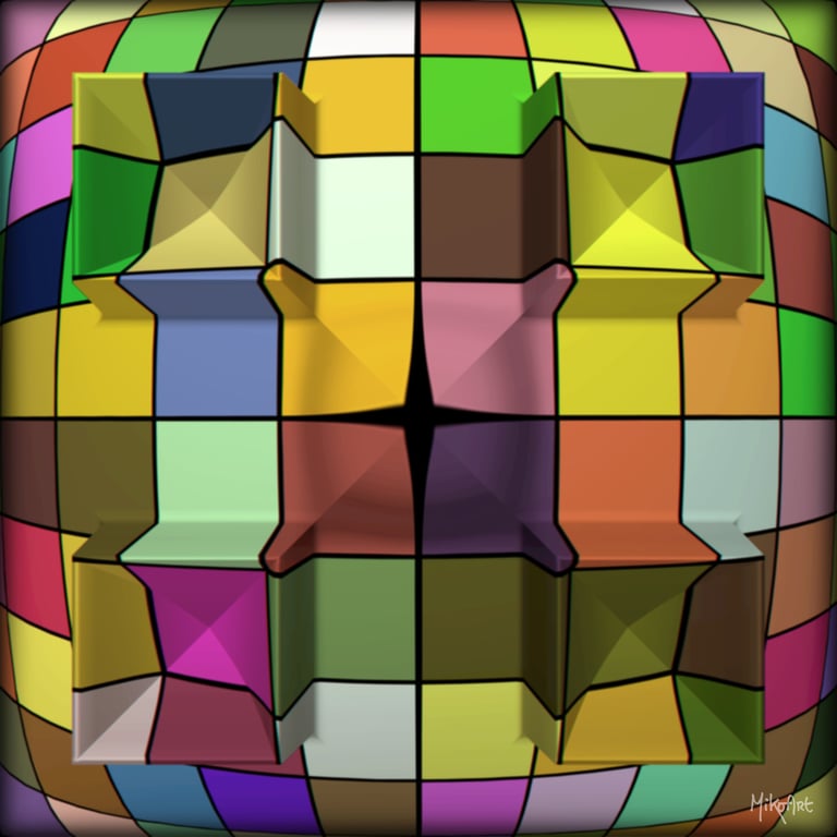 MikoArt-Liquid Gloss®-01/Series-80x80cm-0066 by MikoArt