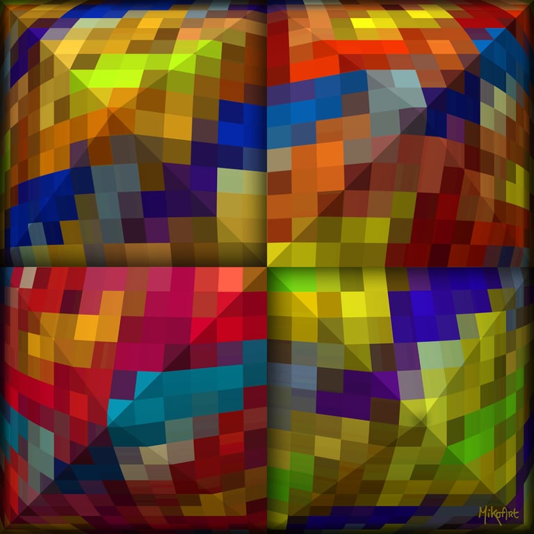 MikoArt-Liquid Gloss®-01/Series-80x80cm-0137 by MikoArt