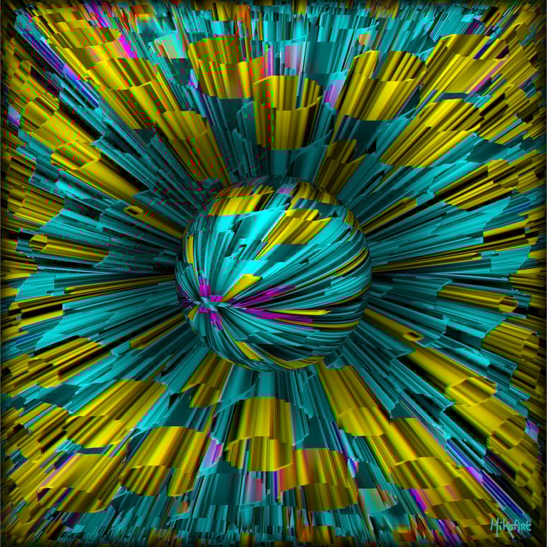 MikoArt-Liquid Gloss®-01/Series-80x80cm-0070 by MikoArt