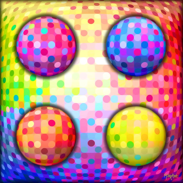 MikoArt-Liquid Gloss®-01/Series-80x80cm-0125 by MikoArt