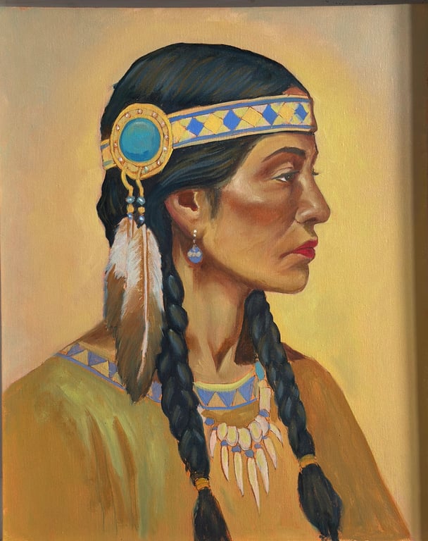 Cheyenne Indian Woman by Pierre Benjamin