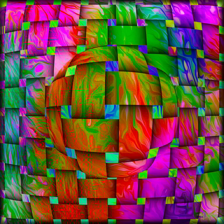 MikoArt-Liquid Gloss®-01/Series-80x80cm-0164 by MikoArt