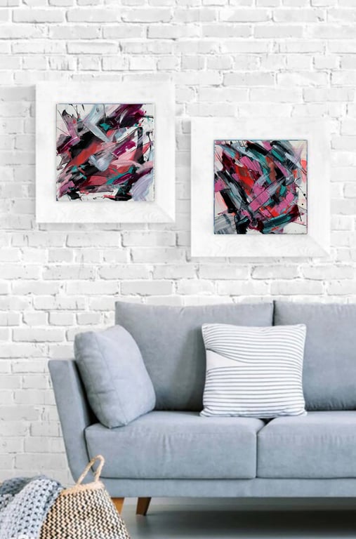 Parallel Impulses / Diptich (set of 2 panels) by Nataliia Ivaniv