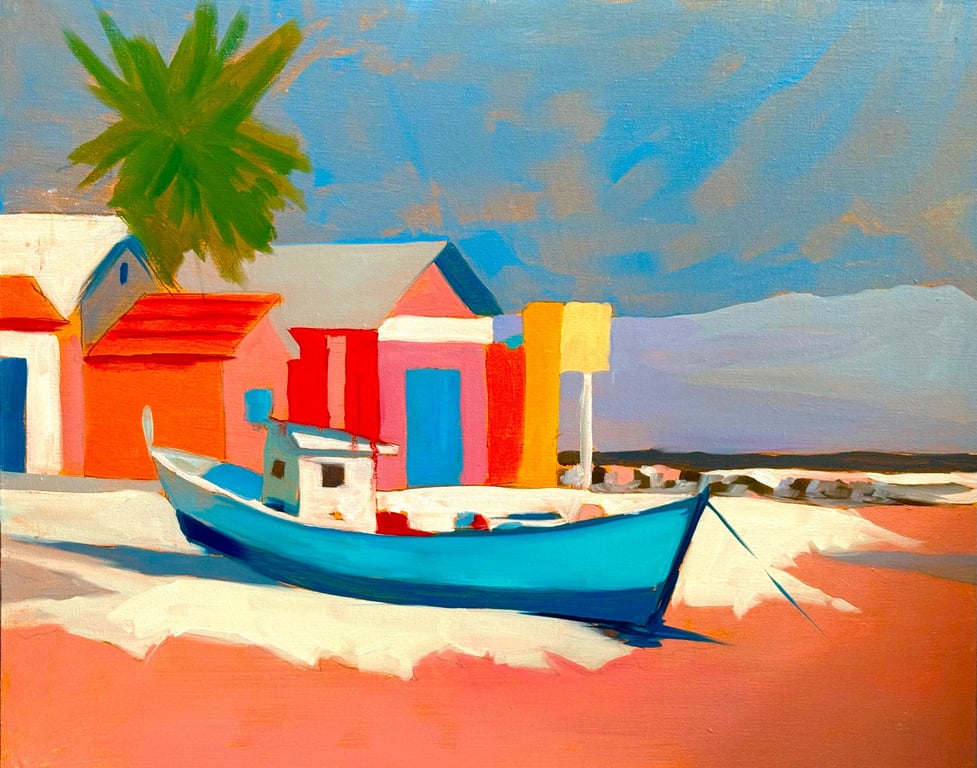Fishing boat on the Bahia coastline by Pierre Benjamin