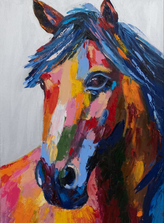 Colourful horse 