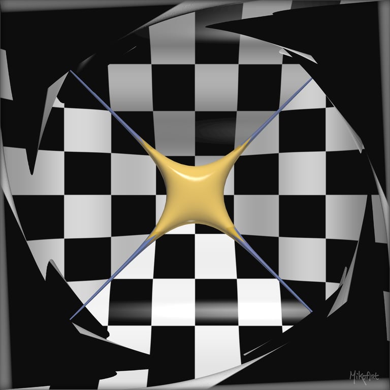 MikoArt-Liquid Gloss®-01/Series-80x80cm-0063 by MikoArt