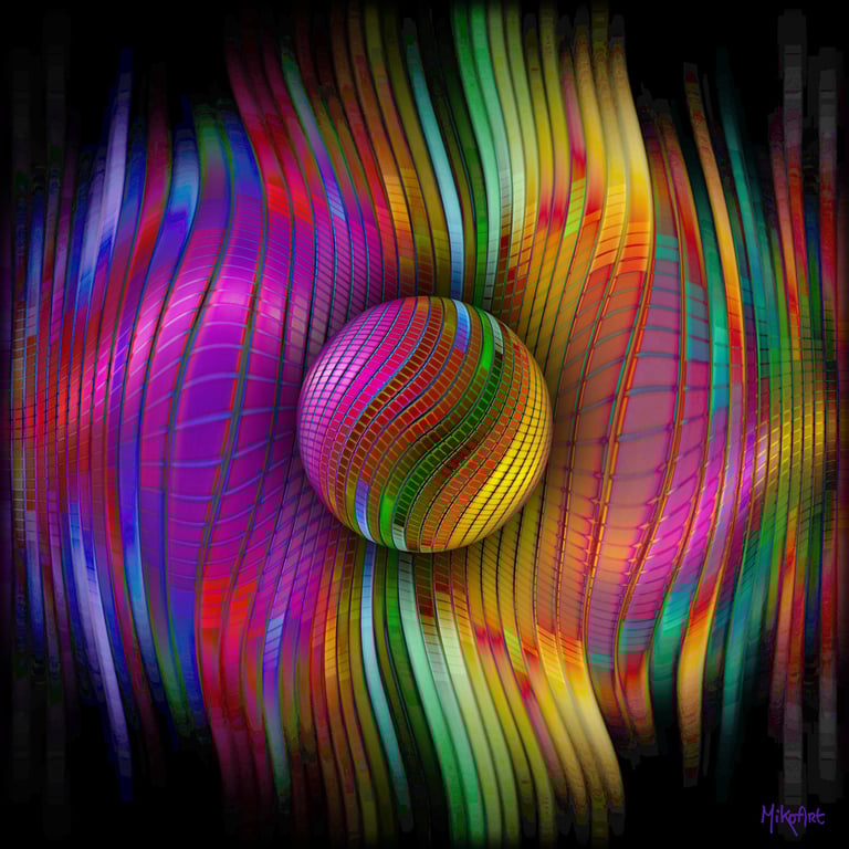 MikoArt-Liquid Gloss®-01/Series-80x80cm-0068 by MikoArt