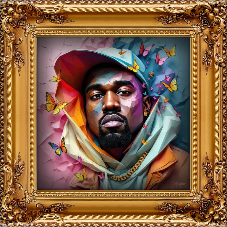 MikoArt-Liquid Gloss®-07FP/KanyeWest-120x120cm by MikoArt