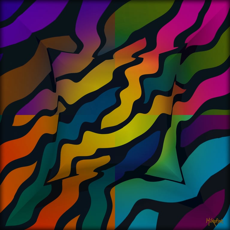 MikoArt-Liquid Gloss®-01/Series-80x80cm-0109 by MikoArt