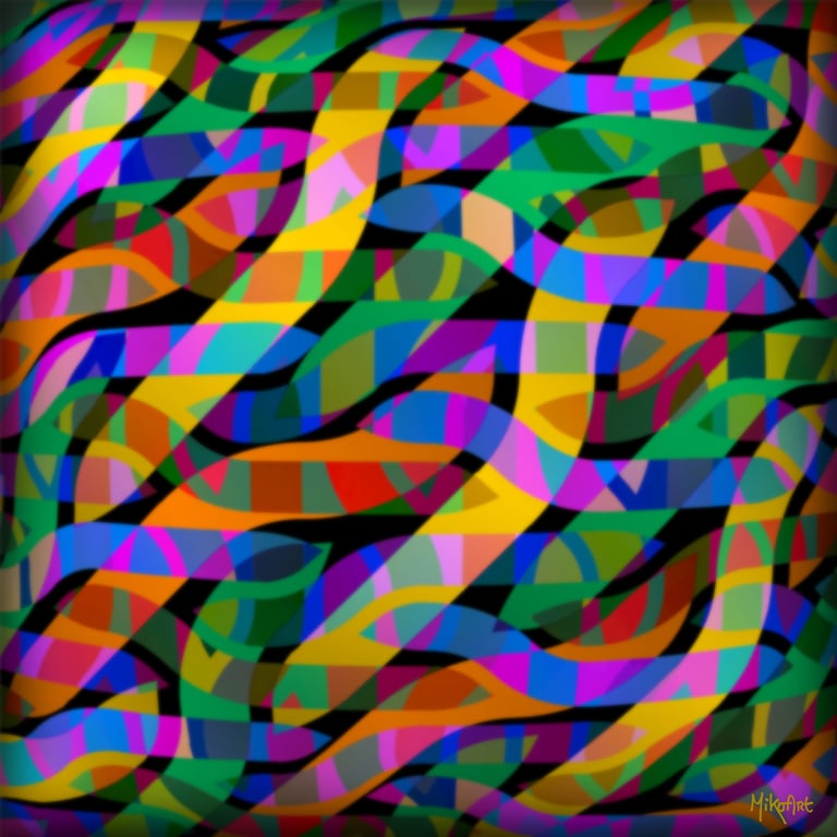 MikoArt-Liquid Gloss®-01/Series-80x80cm-0160 by MikoArt