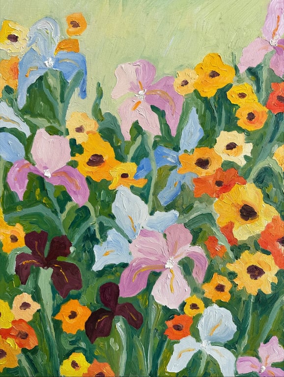 Field of summer flowers