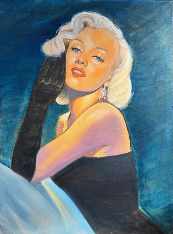 Marilyn Monroe in blue by Pierre Benjamin