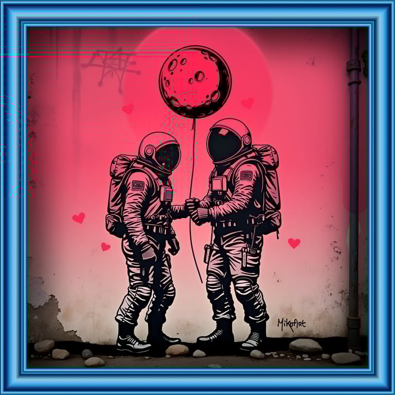 MikoArt-Liquid Gloss®-06/MoonLove-80x80cm-0365 by MikoArt