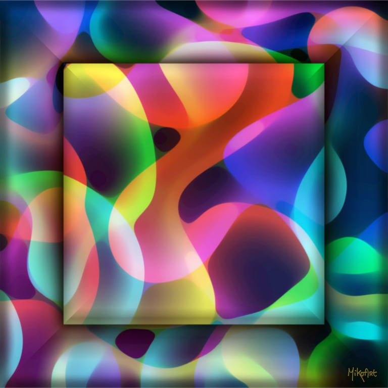 MikoArt-Liquid Gloss®-01/Series-80x80cm-0074 by MikoArt