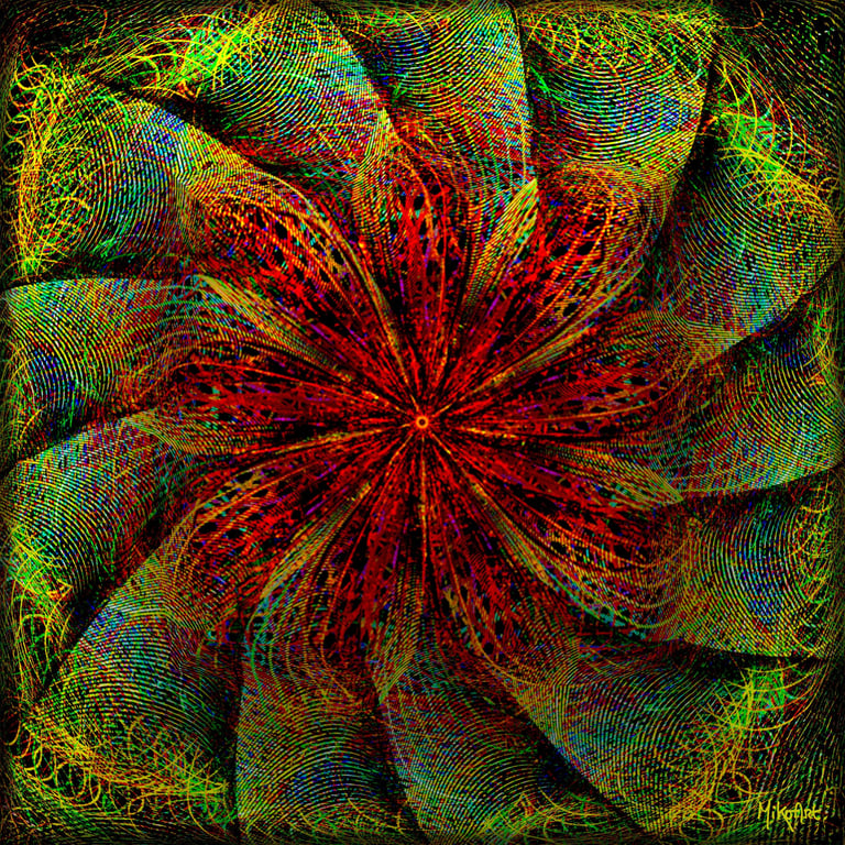 MikoArt-Liquid Gloss®-01/Series-80x80cm-0128 by MikoArt