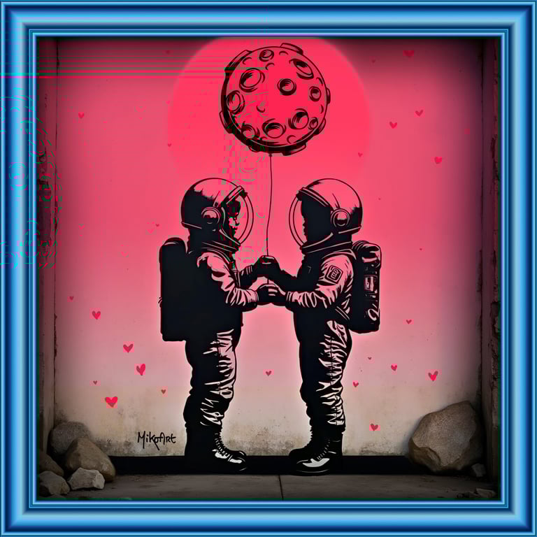 MikoArt-Liquid Gloss®-06/MoonLove-80x80cm-0364 by MikoArt